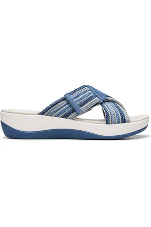 Clarks Premium Sandały damskie Arla Wave, niebieskie Combi, 8 UK, , 41 EU