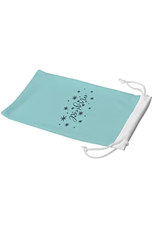 Bonamaison Etui na okulary z cyfrowym nadrukiem, etui na okulary przeciwsłoneczne, 100% bawełna, miękkie i smukłe, ochronne etui na okulary z zamknięciem na sznurek, 1 sztuka, 11 x 19 cm