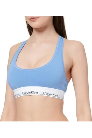 Calvin Klein Damski biustonosz bez podszewki, niebieski, S, , 60