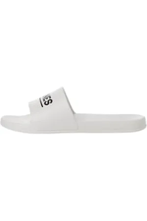 JACK & JONES Męskie klapki kąpielowe Jfwollie Slider Ln, białe, 45 EU, , 45 EU