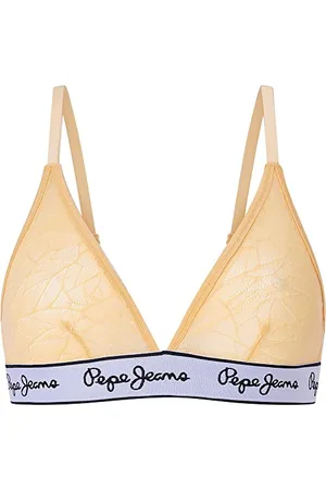 Pepe Jeans Damski biustonosz siatkowy, Żółty (żółty), XS