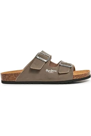 Pepe Jeans Męskie sandały Bio M Double Velour, brązowe (kamienny beż), 42 EU, , 43 EU