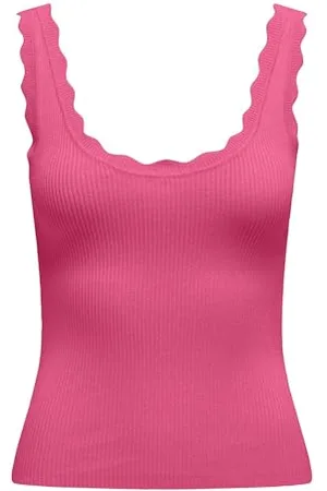 JDY Nanna S/L Scallop Edge Top KNT Noos, , M