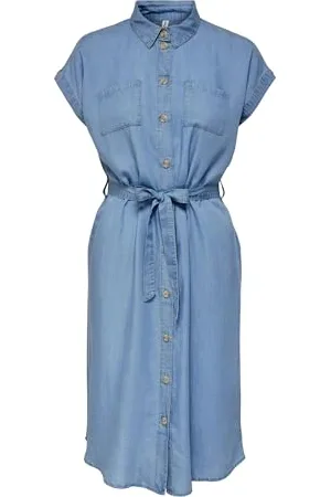 ONLY Onlpema Hannover SS DNM Sh Dress Qytnoos, , 3XL