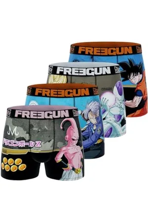 Freegun Bokserki męskie Dragon Ball Z, bokserki męskie, bardzo miękkie i oddychające (zestaw 4 szt.), , L