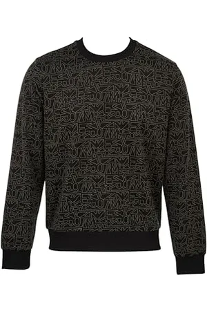Emporio Armani Męska bluza z kapturem z żakardowym logo czarna L, , L