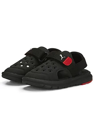 PUMA Mieszane Dziecko Evolve Sandały AC Inf Śliskie, czarna biała na cały czas czerwona, 19 EU