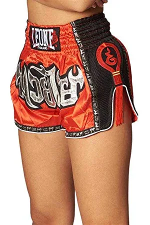 Leone AB754 Kick-Thai, Unisex - Dorośli, Czerwone L