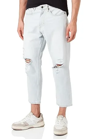 HUGO BOSS Męskie dżinsy 340 regular fit z mocnego denimu o długości skróconej, , 31W / 32L