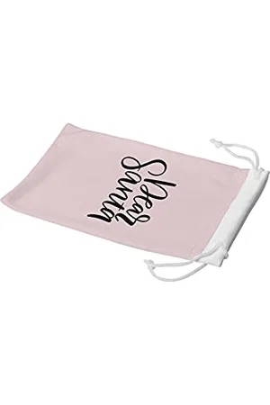 Bonamaison Etui na okulary z cyfrowym nadrukiem, etui na okulary przeciwsłoneczne, 100% bawełna, miękkie i smukłe, ochronne etui na okulary z zamknięciem na sznurek, 1 sztuka, 11 x 19 cm