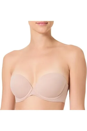 Calvin Klein PUSH UP STRAPLESS, beżowy, 34B, , 75