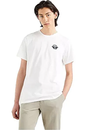 Dockers T-shirt męski z logo, Lucient White, XS