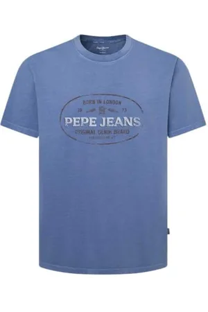 Pepe Jeans Męska koszulka Ander, niebieska, XXL, , XXL