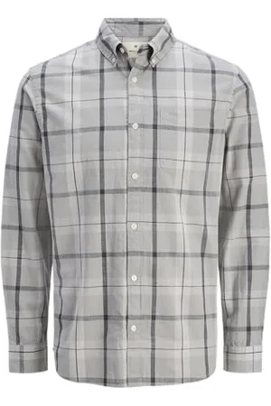 JACK & JONES Jprblubrook Slub Check L/S Shirt, , XXL