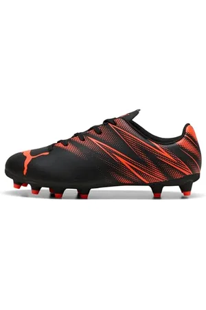 PUMA Dziecięce buty piłkarskie Attacanto Fg/Ag Jr Unisex, Czarny świecący czerwony, 32 EU