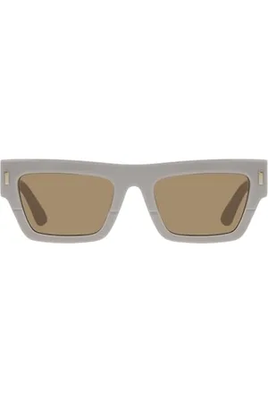 Calvin Klein Okulary przeciwsłoneczne unisex dla dorosłych CK25510S - beżowe z jednolitymi brązowymi soczewkami, , rozmiar uniwersalny