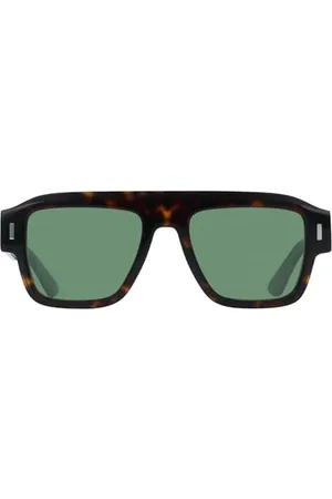 Calvin Klein Męskie okulary przeciwsłoneczne CK25509S - z jednolitą zieloną soczewką, , Rozmiar uniwersalny