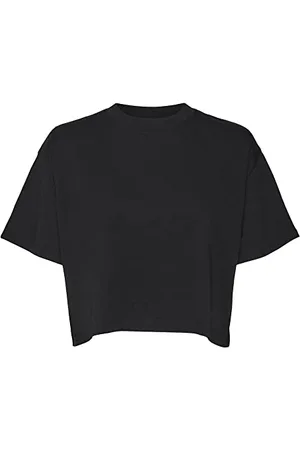 Noisy May Damska koszulka Nmalena S/S O-Neck Semicrop Top FWD Noos, , M