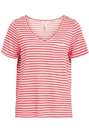 Object Objtessi Slub S/S V-Neck Noos T-shirt damski, , L