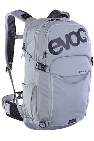 Evoc STAGE 18, Plecak (regulowane paski naramienne z BRACE LINK, AIR FLOW CONTACT SYSTEM, z kieszenią na bukłak, kieszenią na narzędzia i paskami kompresyjnymi, One Size), Stone