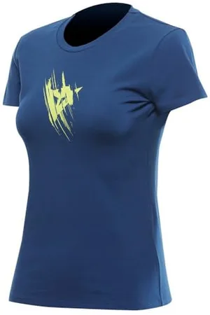 Dainese Koszulka Tarmac Wmn, bawełniana koszulka casualowa, damska, granatowa piwonia, XXL, , XXL