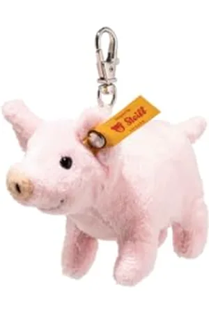 Steiff Różowa świnia wisiorek 9 cm przynoszący szczęście, świnka przynosząca szczęście, pluszowy brelok świnia, idealny pomysł na prezent, można prać w pralce, Poliester