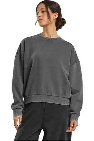 Build Your Brand Damska bluza damska Vintage Heavy Crewneck, luźny sweter dla kobiet, rozmiary XS - 5XL, , XS