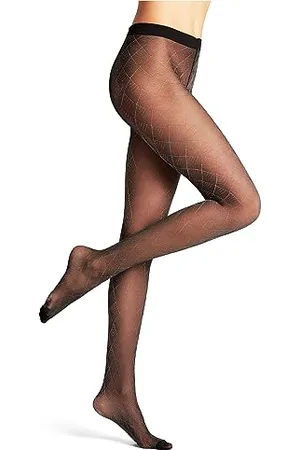 Falke Damskie rajstopy Magic Evening Fein 20 DEN, przezroczyste, nieprzezroczyste, bez wzoru, 1 sztuka, czarne (Black/Silver 3103), L