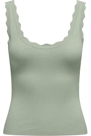 JDY Nanna S/L Scallop Edge Top KNT Noos, , M