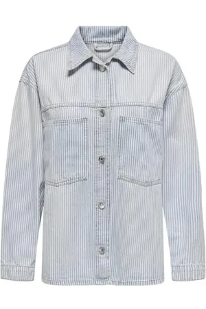 ONLY Onlemmie L/S Striped DNM Shirt Tai, , L