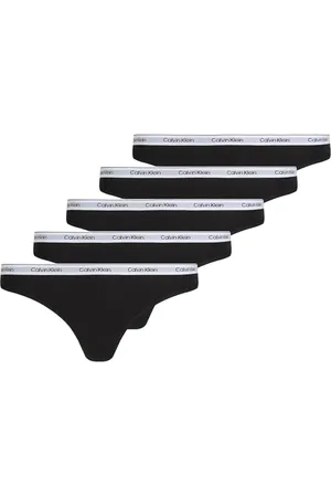 Calvin Klein Stringi 5PK stringi damskie, czarne (czarny/czarny/czarny/czarny/czarny), XS, , XS