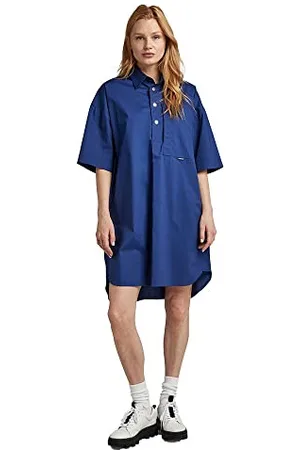 G-Star RAW Koszulka damska 2.0 Casual Dress, niebieska (Blue 4481-1822), L, , L