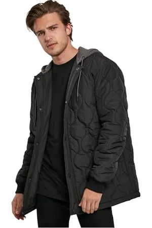Urban classics Męska kurtka z kapturem pikowana, , L