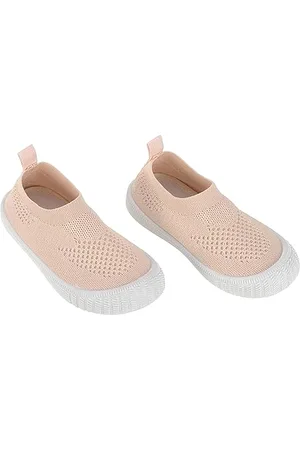 LÄSSIG LÄSSIG Dziecięce buty typu sneaker, wsuwane, antypoślizgowe, podeszwa/uniwersalne trampki, pudrowe różowe, rozmiar: 19, , 19 EU