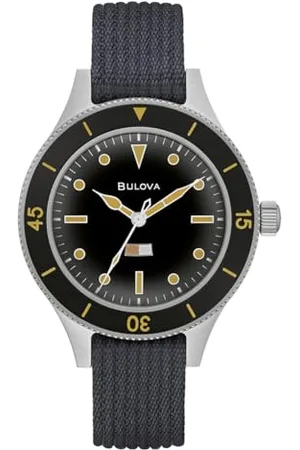 BULOVA Męski analogowy zegarek automatyczny z nylonową bransoletką 98A266, , Pasek