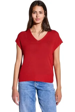 Street one Sweter z dzianiny bez rękawów, , 42