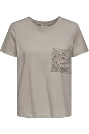 JDY Selma S/S Crochet Pocket Top JRS, , S