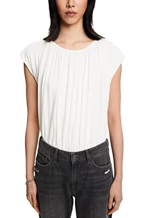ESPRIT Collection Damski t-shirt 023EO1K308, 110/OFF biały, S, , S