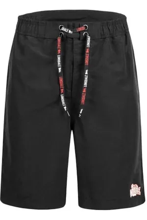 Lonsdale London Męskie spodnie Dunbeath, czarne/białe/czerwone, XXL (DE)