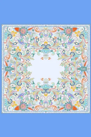 ROECKL Floral Frame 100 x 100 tkanina, , One Size, , jeden rozmiar