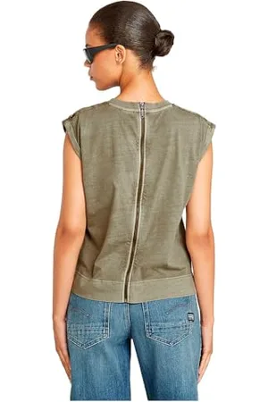G-Star RAW Back Zip Overdyed SS T WMN, , S
