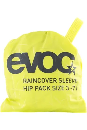 Evoc RAINCOVER SLEEVE HIP PACK, lekki pokrowiec przeciwdeszczowy (wodoodporna ochrona na saszetkę, pokrowiec na saszetkę, wymiary: 9 x 27 x 22 cm, waga: 30 g, pojemność: 3-7 l), Sulphur