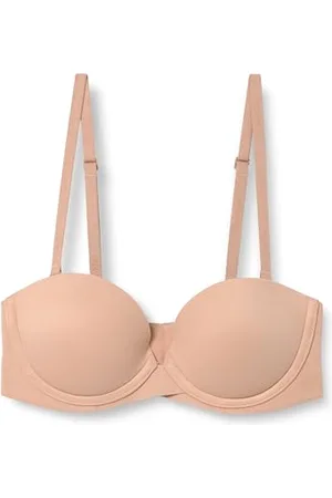 Calvin Klein PUSH UP STRAPLESS, beżowy, 30B, , 65