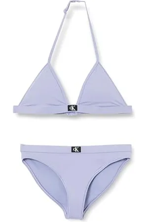 Calvin Klein CK JEANS Dziewczęcy trójkąt bikini zestaw trójkątny, , 10-12, , 10-12 lat