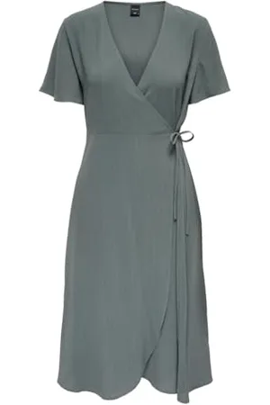 ONLY Onlcali Life S/S Midi Wrap Dress WVN, , L