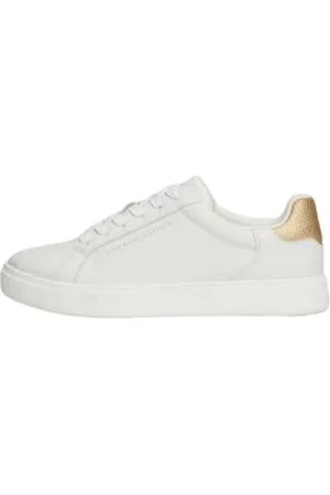 Tommy Hilfiger Damskie buty sportowe Essential Court Metaliczne (FW0FW08350) Low Top, białe (Ecru), 36 EU, , 36 EU