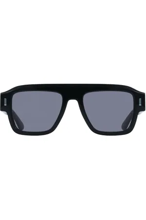 Calvin Klein Męskie okulary przeciwsłoneczne CK25509S - czarne z jednolitą szarą soczewką, , Rozmiar uniwersalny