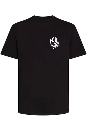 Karl Lagerfeld Reg Monogram Tee, Men, Black, T-Shirt, , M