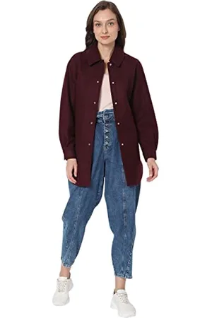 VERO MODA Bestseller a/s Damska kurtka VMVINCE AW22 GA CP kurtka, Winetasting/szczegóły: solidna, L