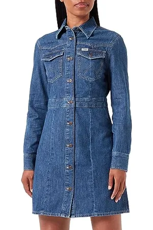 Wrangler Damska sukienka typu slim western, casualowa, , XL